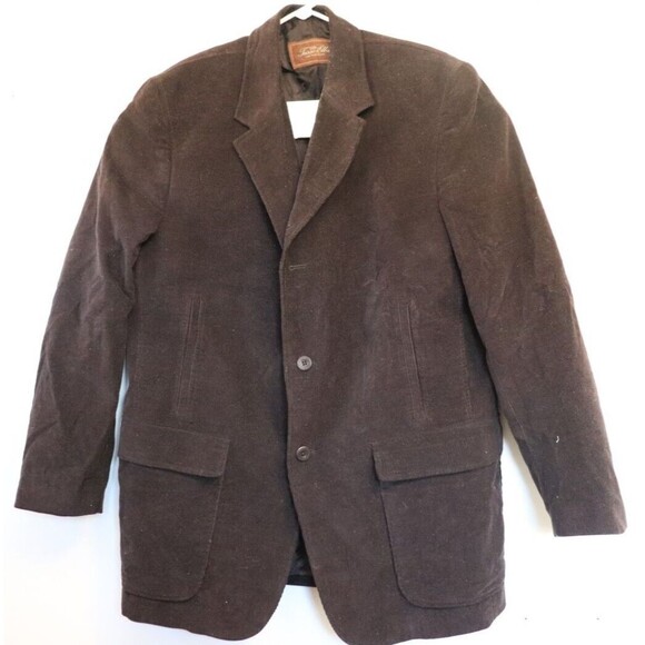 Tasso Ella Blazer Jacket Mens Corduroy Brown Single-Breasted‎ Sz 40 - Picture 1 of 9